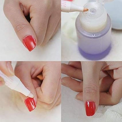 Lápiz corrector de esmalte de uñas para mujer, limpiador de errores con 3 puntas, herramienta de manicura, arte de uñas y esmalte, 1 ud. 