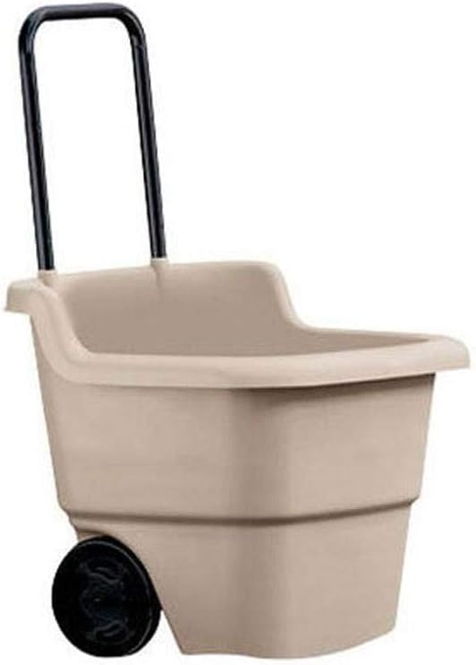 Resin 15.5 Gallon Multi-Purpose Cart with Wheels, Brown,Taupe