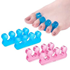 ZaxSota Separadores de dedos de pedicura, Separadores de dedos para esmalte de uñas, Separador de uñas de los pies, Separadores de uñas de los pies lavables y repetibles para aliviar el juanete ortopédico, 2 pares 