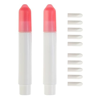 Set of 2pcs Professional Nail Art Nail Refillable Polish Varnish Removers/Correction Pens/Correctors With 10pcs White Replacement Tips By VAGA