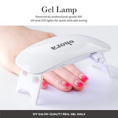 Gel-Nagel-UV-Licht/LED-Lampe von Ohora – 6 W max., 2 Timer (45 Sek./60 Sek.), tragbare Lampe zum Aushärten von Gel-Nagelkunst, Nagellack, Aufklebern und Streifen 