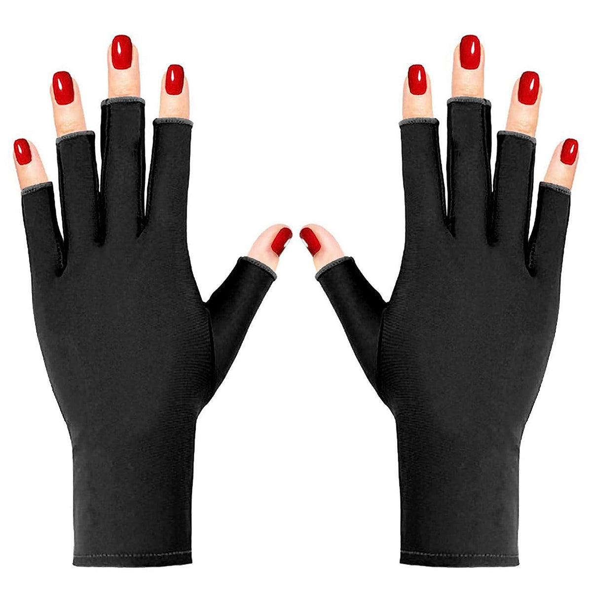 Pimoys UV-Handschuhe für Gel-Maniküre, UPF50+, fingerlose UV-Licht-Handschuhe für Gel-Nägel, UV-Nagel-Handschuhe, Maniküre-Handschuhe, UV-Schutz-Handschuhe