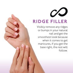 Eternal Ridge Filler Base Coat Nagellack – 13,5 ml klare Nagelgrundierungsbehandlung – Ridge Filler Base Coat-Verstärker für Nagelstärke und Reparatur von harten, dünnen, trockenen und gefurchten Fingernägeln – 1 Einheit 