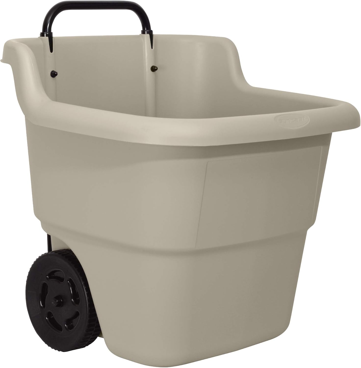 Resin 15.5 Gallon Multi-Purpose Cart with Wheels, Brown,Taupe