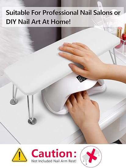 Nail Art Table Mat, Nail Arm Rest Pad for Acrylic Nails, Soft Microfiber PU Leather Nail Mat for Table, Foldable Nail Hand Rest Pillow Manicure Pad, Acrylic Nail Training Mat Desk Mat for Nail Cushion