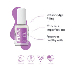 Eternal Ridge Filler Base Coat Nagellack – 13,5 ml klare Nagelgrundierungsbehandlung – Ridge Filler Base Coat-Verstärker für Nagelstärke und Reparatur von harten, dünnen, trockenen und gefurchten Fingernägeln – 1 Einheit 