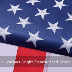 American Flag 3x5 Outdoor,outdoor flag,heavy duty,100% Made in USA, All Weather US Flags with Embroidered Stars Sewn Stripes Brass Grommets