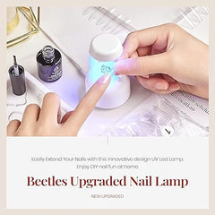 Beetles Flash Curing Luz UV para uñas de gel Innovador con sensor inteligente para sistema de extensión fácil y rápido, Manicura portátil Luz LED UV para esmalte de uñas de gel DIY Nail Art