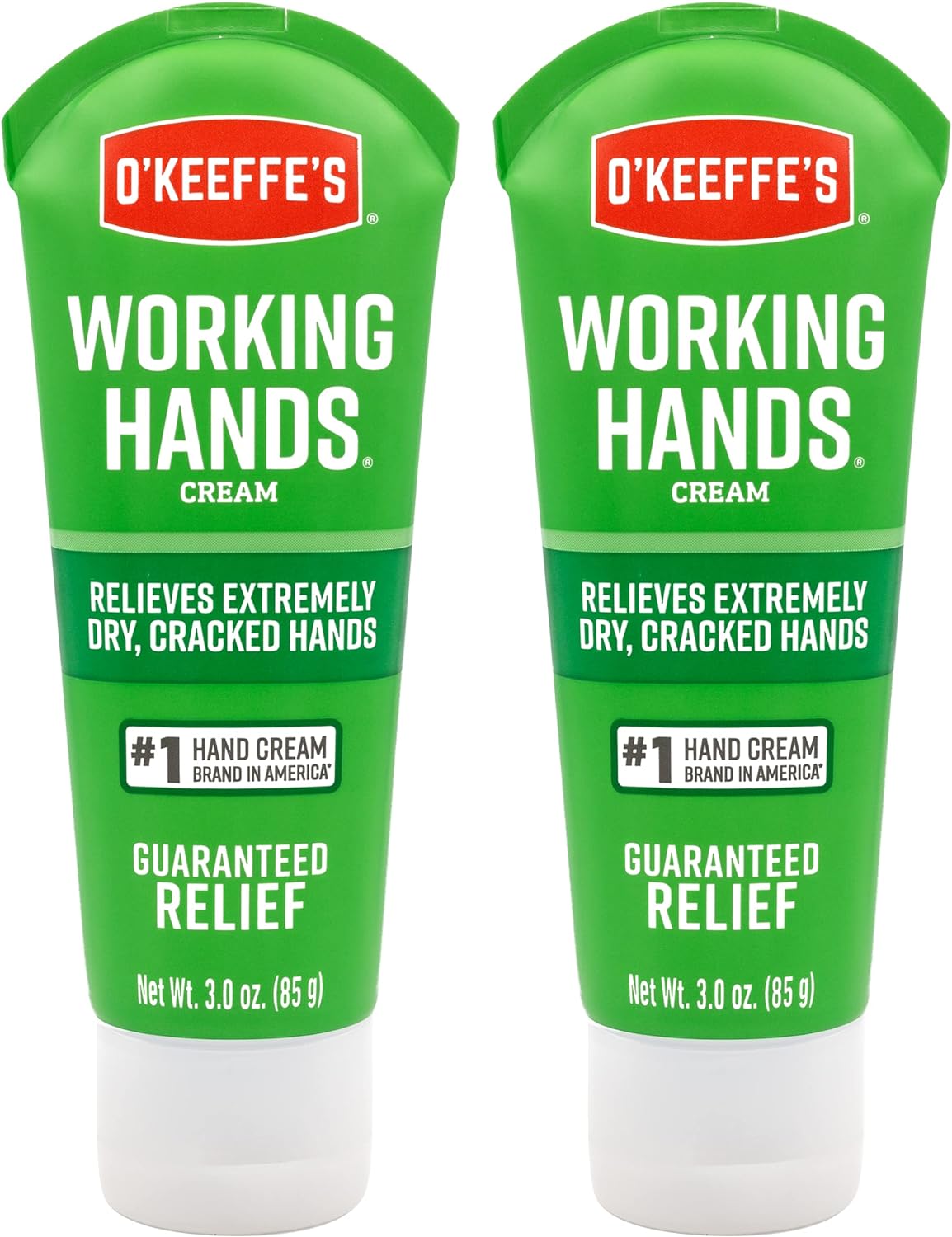 O'Keeffe's Working Hands Crema de manos, alivia y repara manos extremadamente secas, tubo de 3 oz, (paquete de 2) 