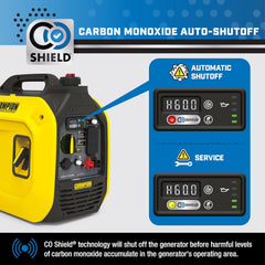 2500-Watt Ultralight Portable Inverter Generator with Quiet Technology and CO Shield