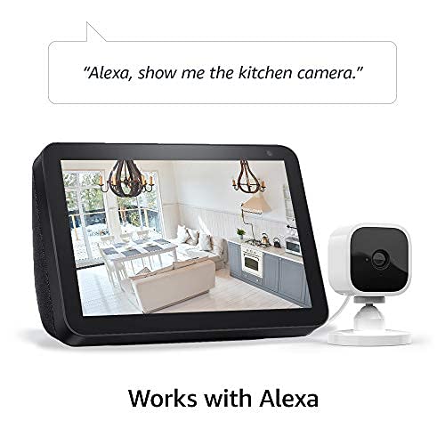 Blink Mini – Compact indoor plug-in smart security camera, 1080p HD video, night vision, motion detection, two-way audio, easy set up, Works with Alexa – 1 camera (Black)