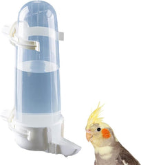 Comedero de agua para pájaros para mascotas, dispensador de agua para loros de 8.45 onzas líquidas, dispensador de agua automático suspendido para jaula de pájaros, comederos para periquitos, periquitos, cacatúas, agapornis, pinzón canario (1 unidad) 