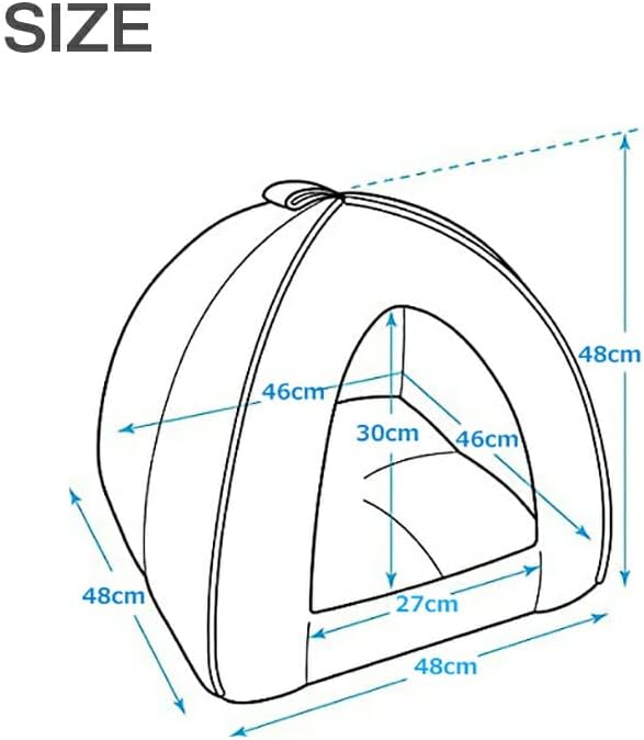 Pet Tent-Soft Bed for Dog and Cat by Best Pet Supplies - Beige Corduroy, 19" x 19" x H:19"