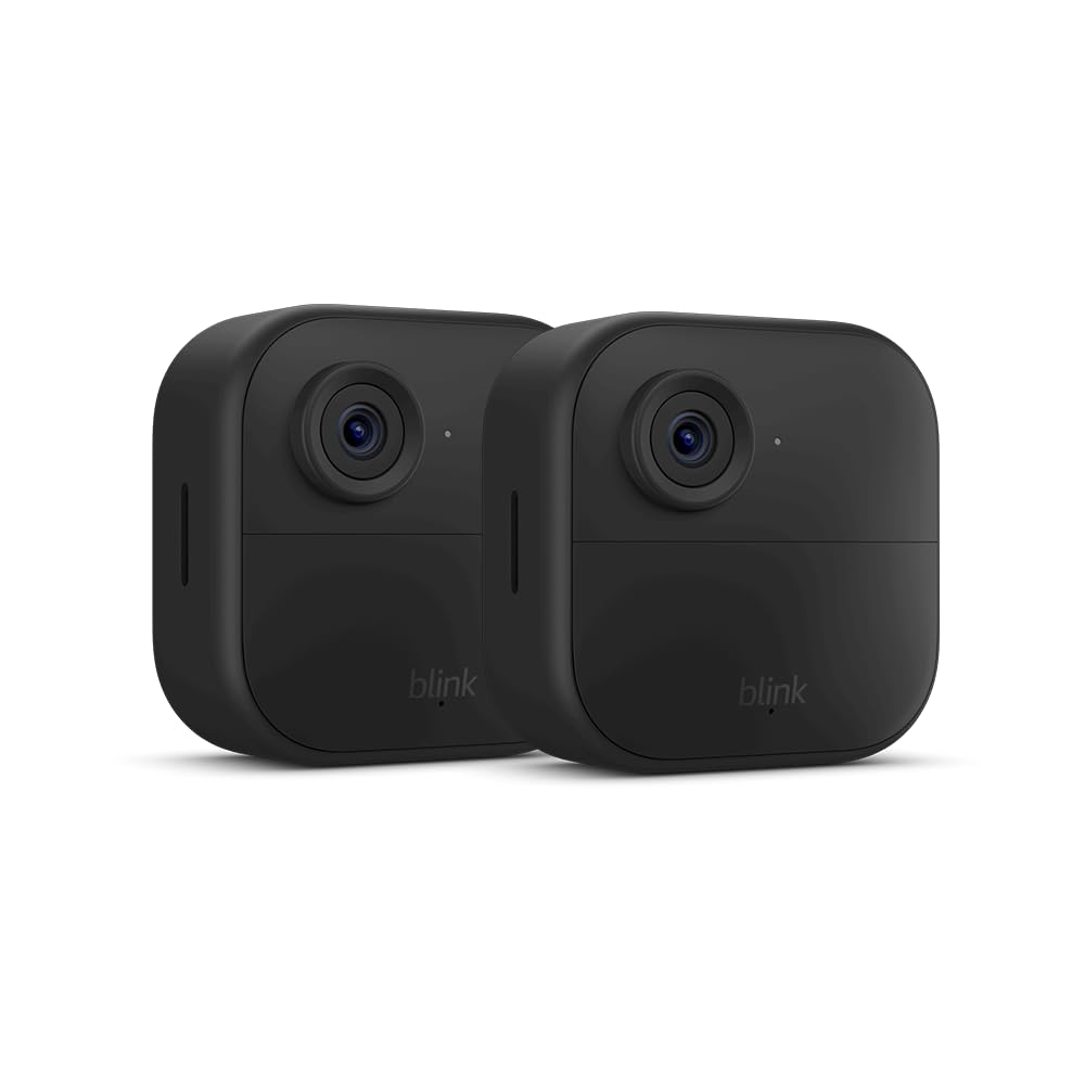 Völlig neues Blink Outdoor 4 (4. Generation) – Kabellose intelligente Sicherheitskamera, zwei Jahre Akkulaufzeit, Zwei-Wege-Audio, HD-Live-Ansicht, verbesserte Bewegungserkennung, funktioniert mit Alexa – 3-Kamera-System 