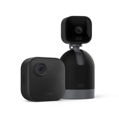 Blink Outdoor 4 (4th Gen) + Blink Mini Pan-Tilt Camera – Smart security camera, two-way talk, HD live view, motion detection, set up in minutes, Works with Alexa – 1 camera system