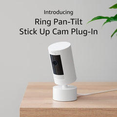 Ring Stick Up Cam Plug-In | Weather-Resistant Outdoor Camera, Live View, Color Night Vision, Two-way Talk, Motion alerts, Works with Alexa | 4-Pack | White