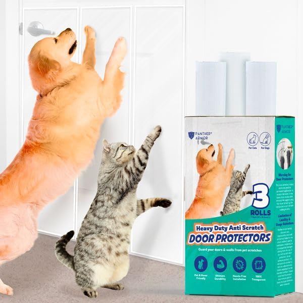 Panther Armor Paquete de 12 protectores de muebles contra rasguños de gatos - Protectores de sofá antigatos - Cinta disuasoria de entrenamiento para rascar las esquinas del sofá 