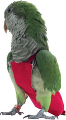 HEZHUO Parrot Diaper Bird Flight Suit, Bird Clothes, Waterproof Lining Pet Bird Supplies (5XL, Red)