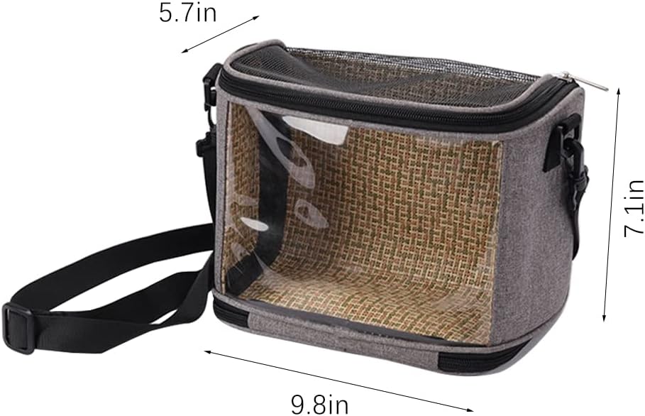 WAYUTO Bird Carrier Travel Cage Parrot Carrying Case Portable Breathable Hamster Carrier Bag Durable Canvas Outgoing Pet Training Bag Small Animals Travel Bag for Parakeet Conures Hedgehog Rats Blue