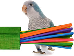 Super Bird Creations - SB301 Chewable Paper Party Bird Toy with Colorful Lollipop Sticks - Ringnecks Medium Conures Quakers - Chew Enthusiasts - Enriching Bird Toys for Medium to Large Birds - 1-Pack