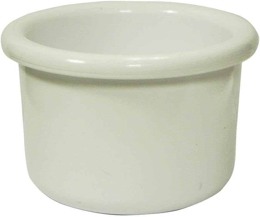 Plato para pájaros de plástico blanco estilo Crock, 16 oz 