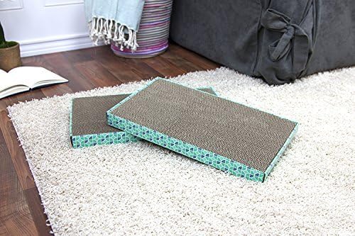 Kitty City XL Wide Corrugate Cat Scratchers 3 Pieces, Cat Scratching, Cat Scratch Pad, Door Clips, Furniture Protectors from Cat Scratching