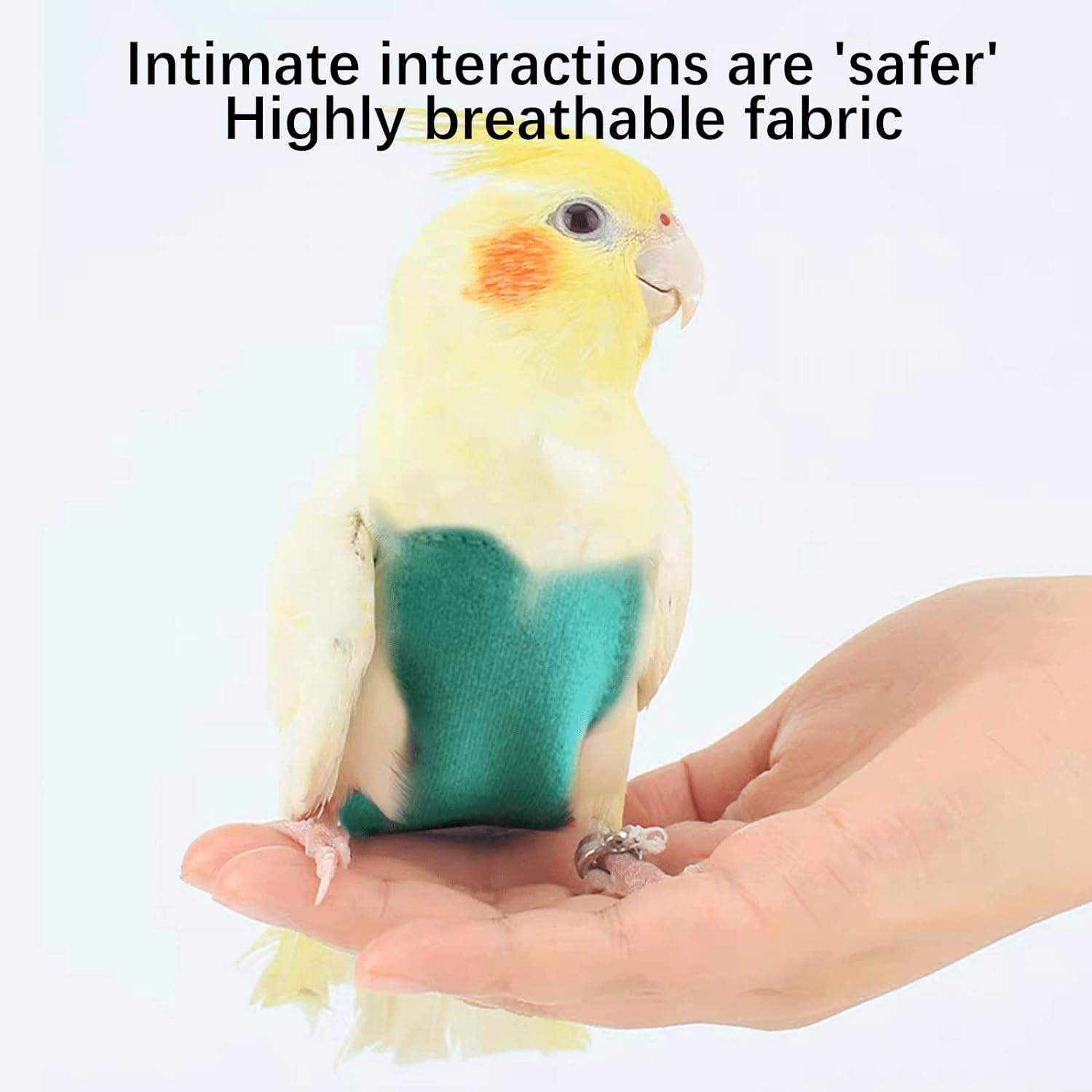 ALI2 Bird Diapers Harness and Leash Parrot Flight Clothes Suit Bird Clothes Washable Parakeet Recovery Diapers for Small Medium Birds Parakeets Parrot Cockatiel Conure L