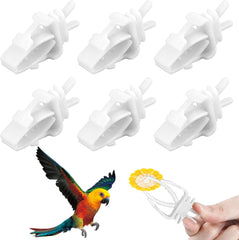 6 Pcs Bird Cage Food Clips Parrot Fruit Vegetable Holder Budgie Cage Clips for Treats Cage Feeder Clip for Parakeet Budgie Cockatoo Macaw Cockatiel and Other Animals