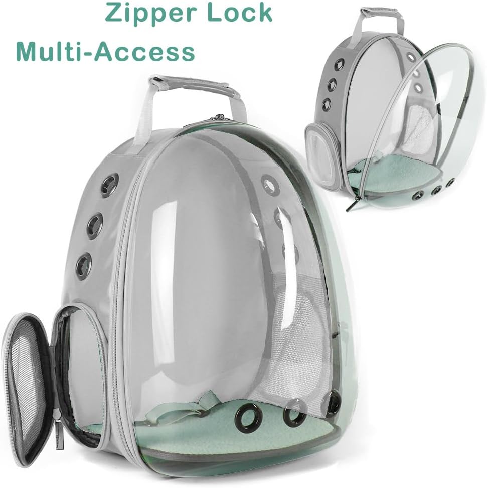 Bird Carrier Cage, Bird Travel Backpack with Stainless Steel Tray and Standing Perch