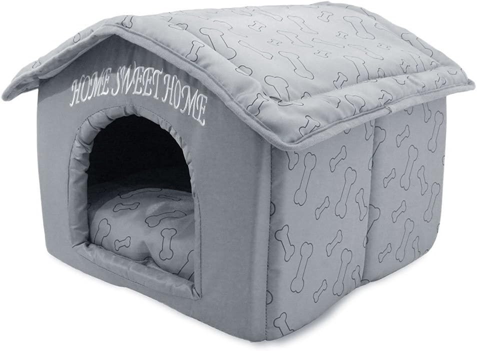 Best Pet Supplies - Cama suave para tienda de campaña para perros y gatos, pana beige, 19 x 19 x alto: 19 pulgadas 