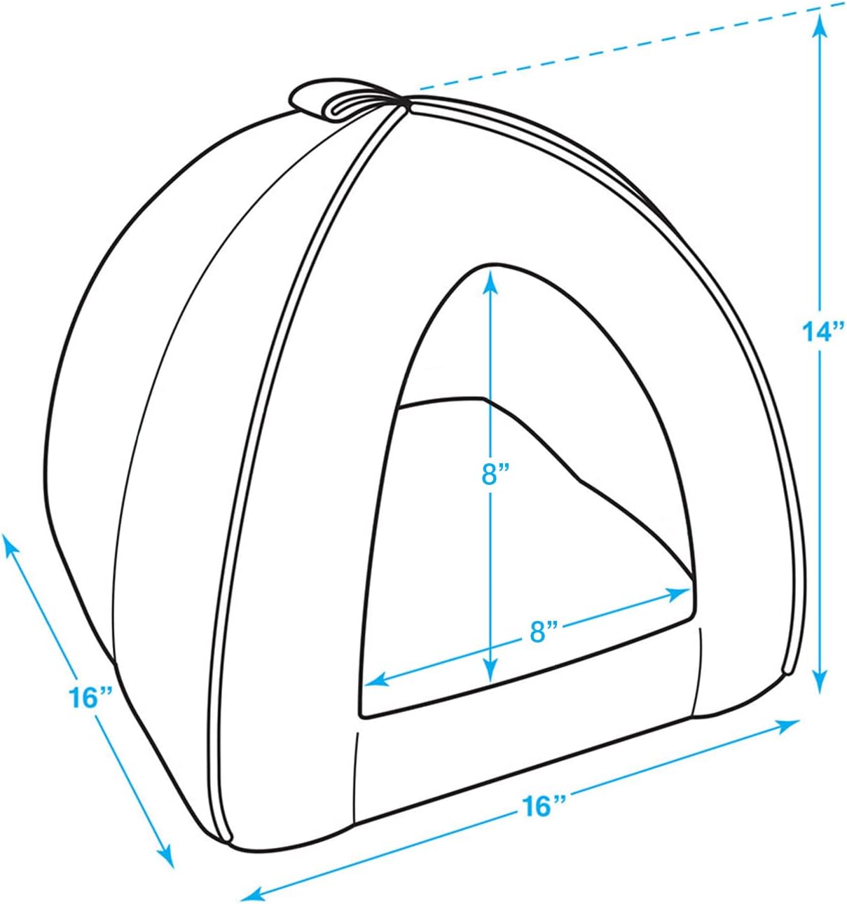 Pet Tent-Soft Bed for Dog and Cat by Best Pet Supplies - Beige Corduroy, 19" x 19" x H:19"