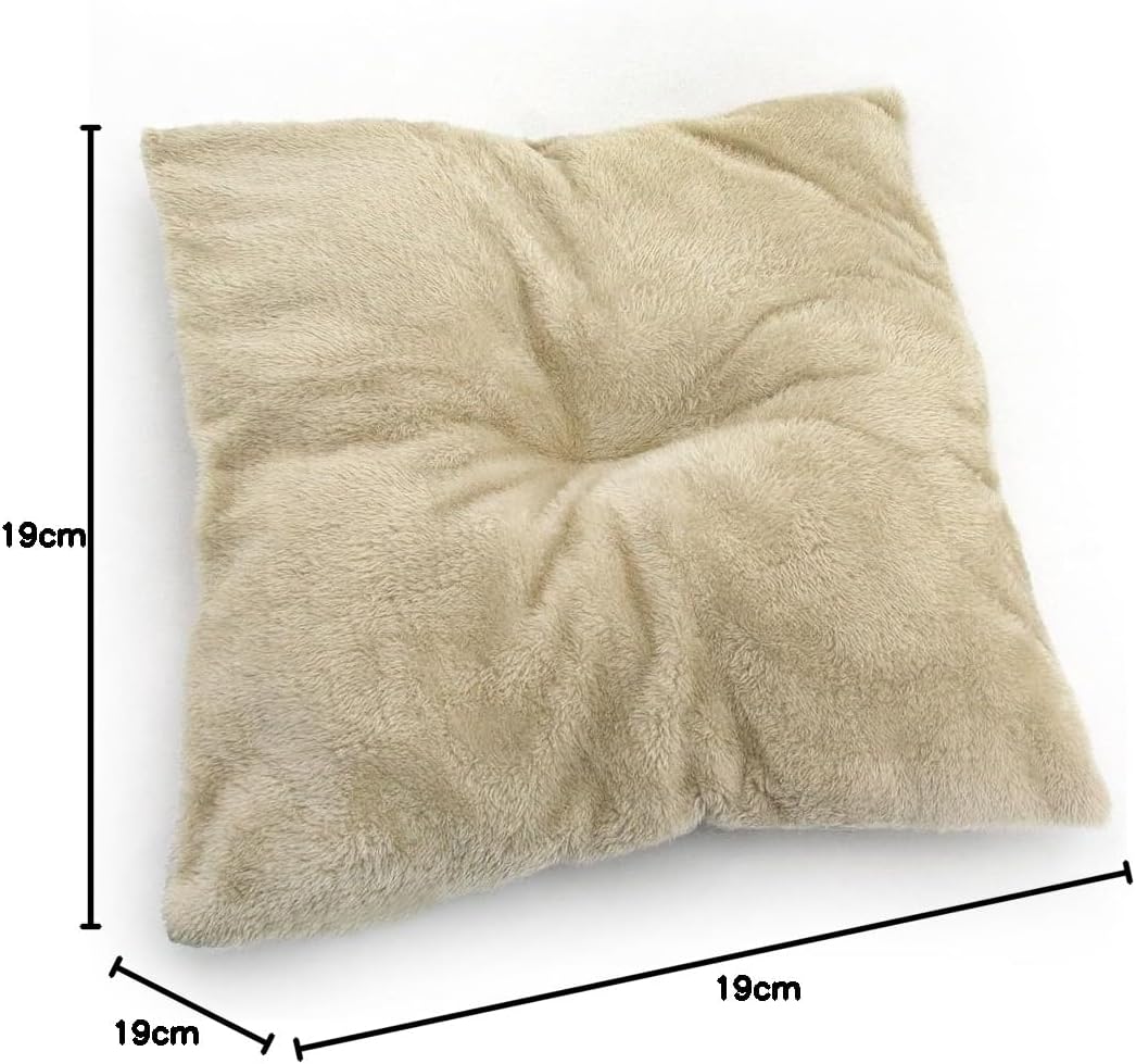 Best Pet Supplies - Cama suave para tienda de campaña para perros y gatos, pana beige, 19 x 19 x alto: 19 pulgadas 