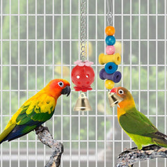 Juguetes para periquitos de pájaros, columpio colgante de pie, juguete para masticar, hamaca, escalera para escalar, jaula para pájaros, juguetes coloridos adecuados para periquitos, periquitos, conures, cacatúas, mynah, pájaros del amor, pinzones 