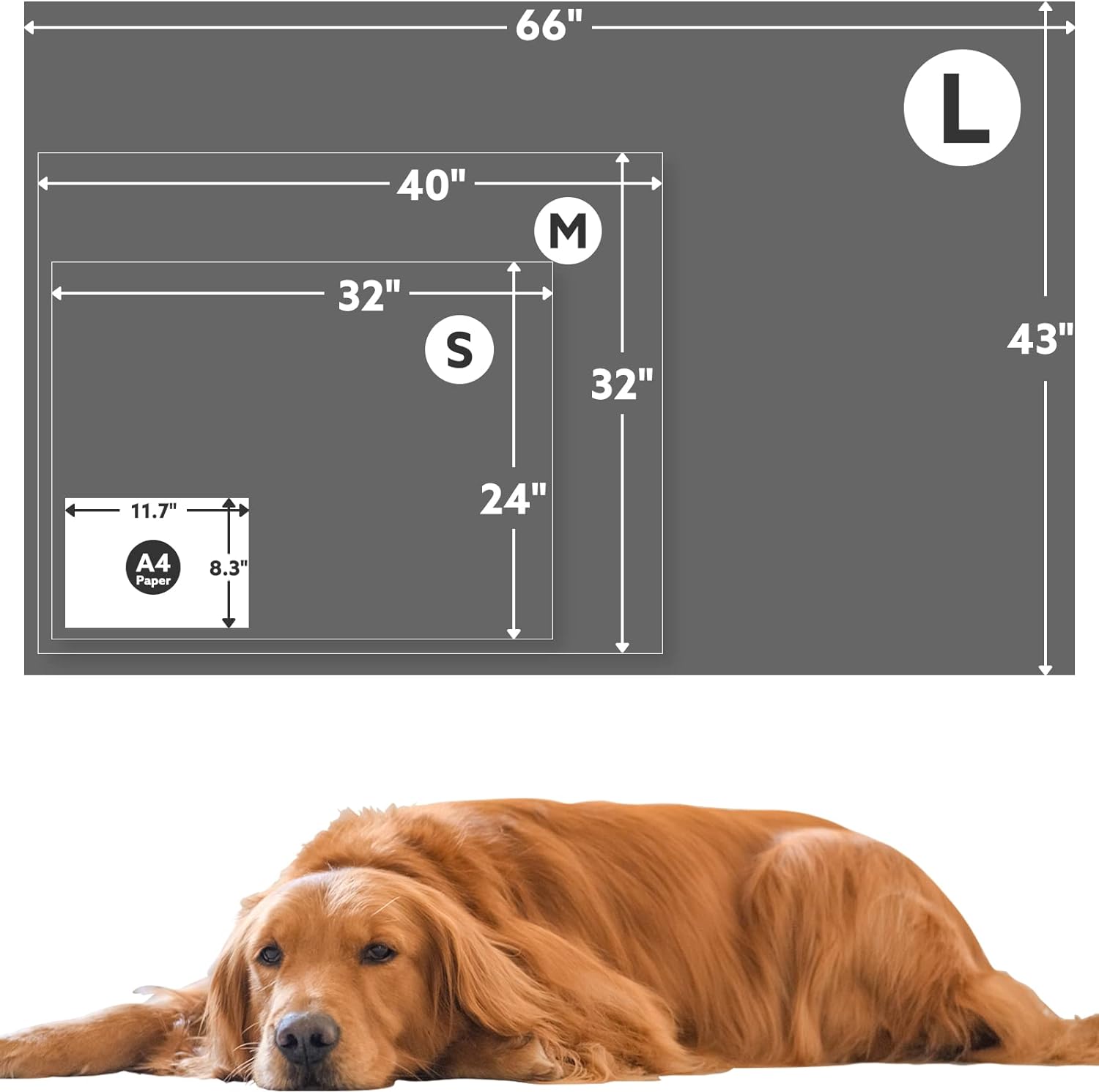 Gefüllte Premium-weiche Hundedecke, waschbar, 101,6 x 81,3 cm, Welpen-Essentials, Hundeprodukt, beruhigende Decken für Katzen, Überwurf für mittelgroße und kleine Hunde, Geschenke für Haustiere (grau) 