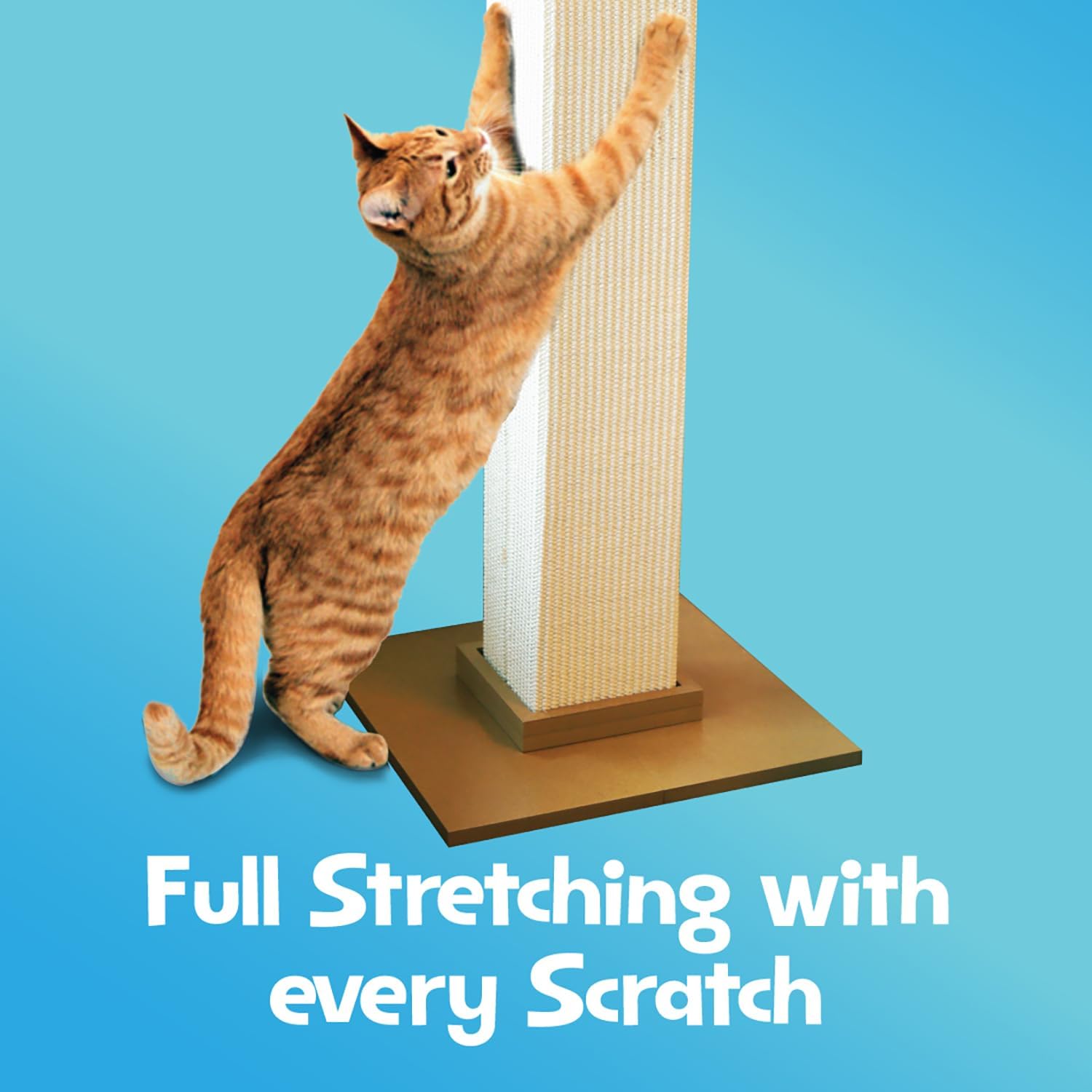 SmartCat Ultimate Kratzbaum – Beige, großer 32-Zoll-Turm – Sisalfaser, schlichtes Design – für alle Katzen 