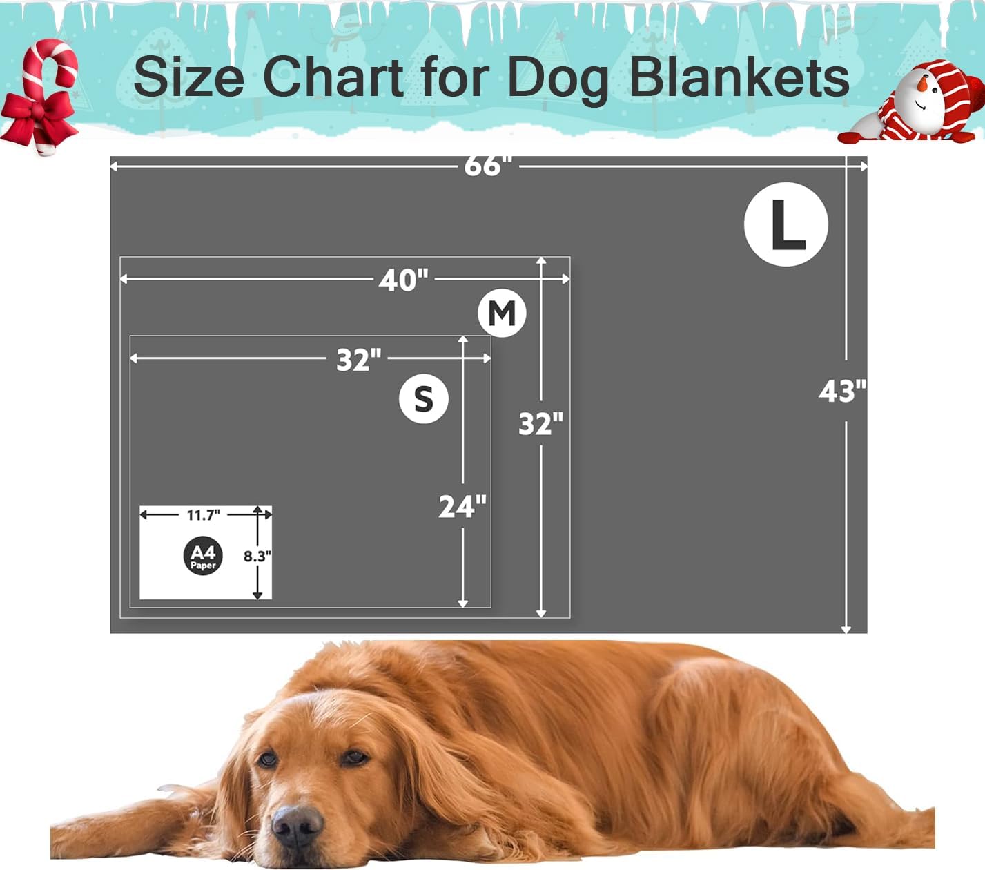 Stuffed® Premium Soft Dog Blanket Washable, 40"x32" Puppy Essentials Dog Product Cat Calming Blankets Throw for Medium Small Dogs, Pet Dog Gifts (Grey)