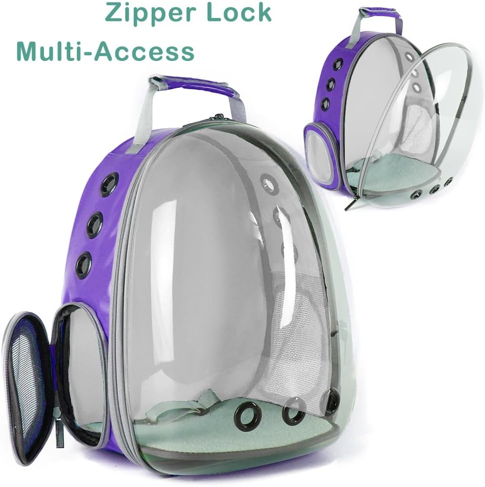 Bird Carrier Cage, Bird Travel Backpack with Stainless Steel Tray and Standing Perch