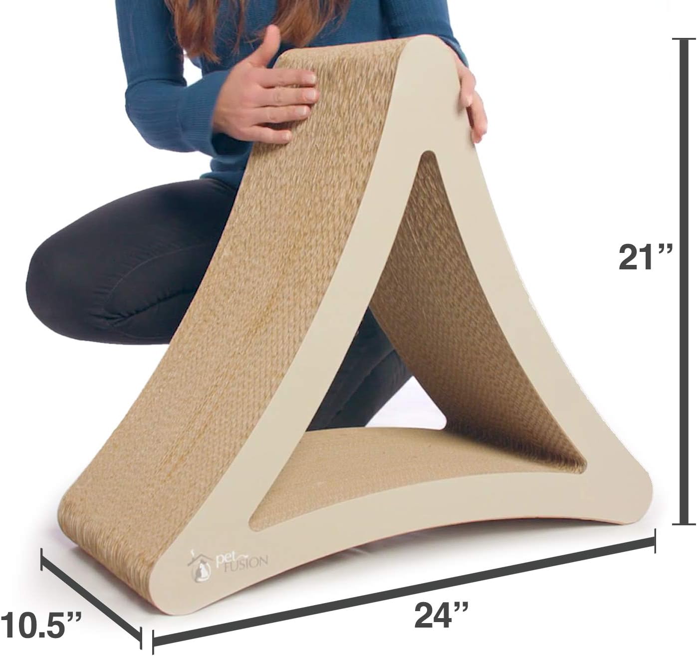 PetFusion Ultimate Cat Scratcher Lounge, Reversible Infinity Scratcher in Multiple Colors. Made from Recycled Corrugated Cardboard, Durable & Long Lasting. 1 Yr Warranty