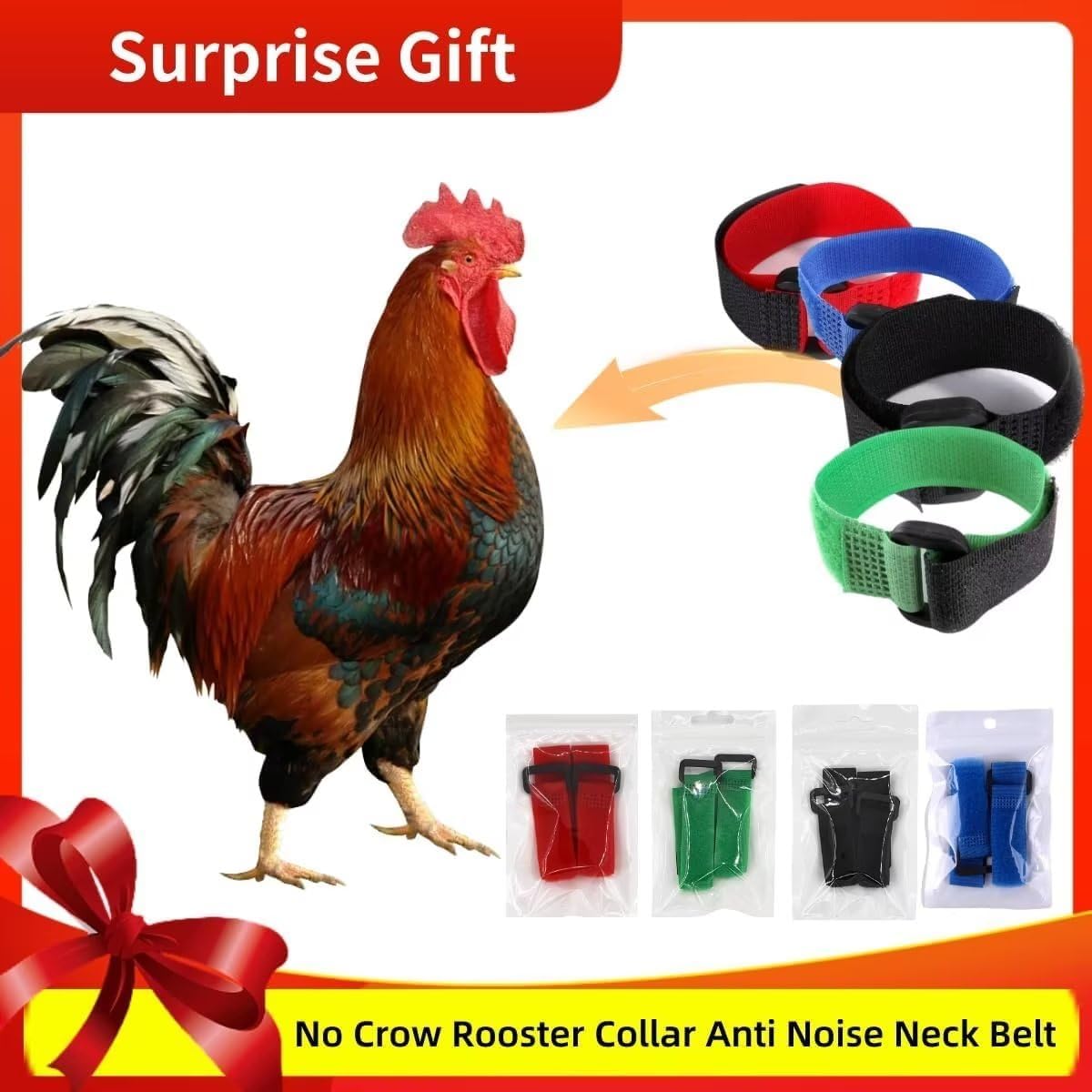 2 pañales de pollo reutilizables con 2 paquetes de collar de gallo, pañales para aves de corral, pañales para mascotas de uso múltiple para pollitos, patitos y ansarones, pañales de pato lavables con pajarita, accesorios para pollo (mediano) 