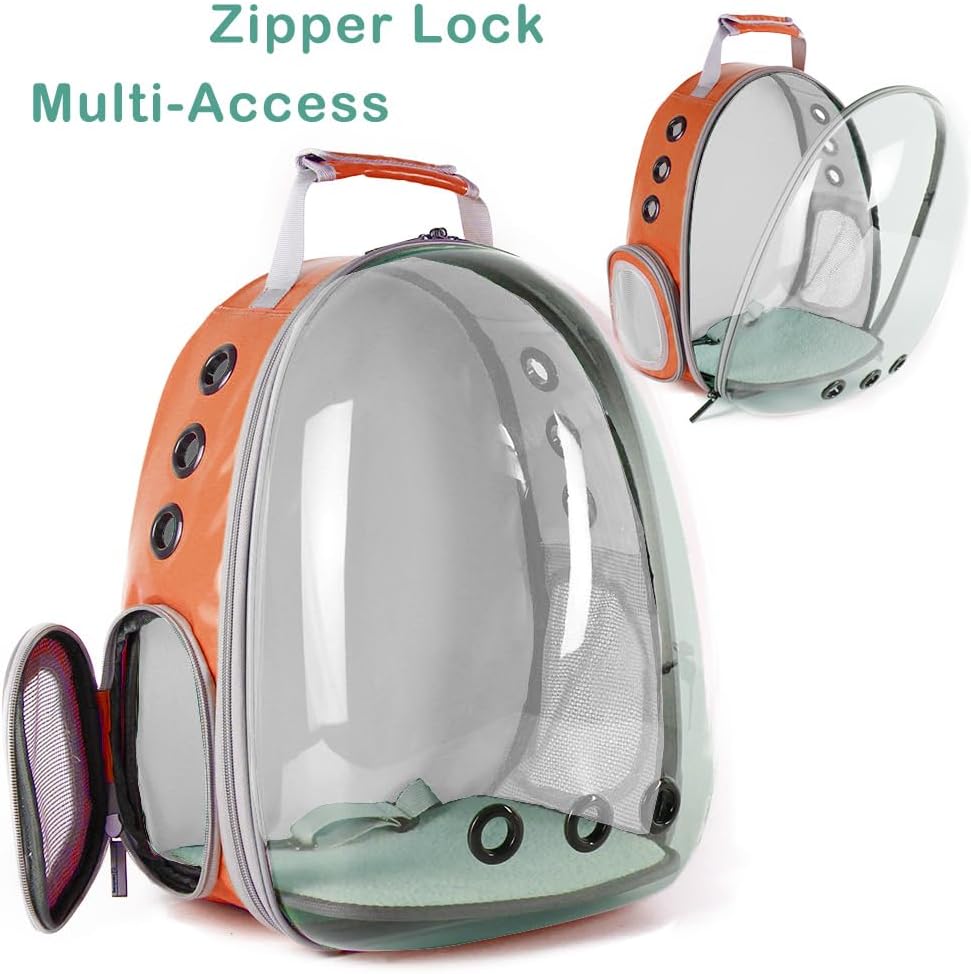 Bird Carrier Cage, Bird Travel Backpack with Stainless Steel Tray and Standing Perch