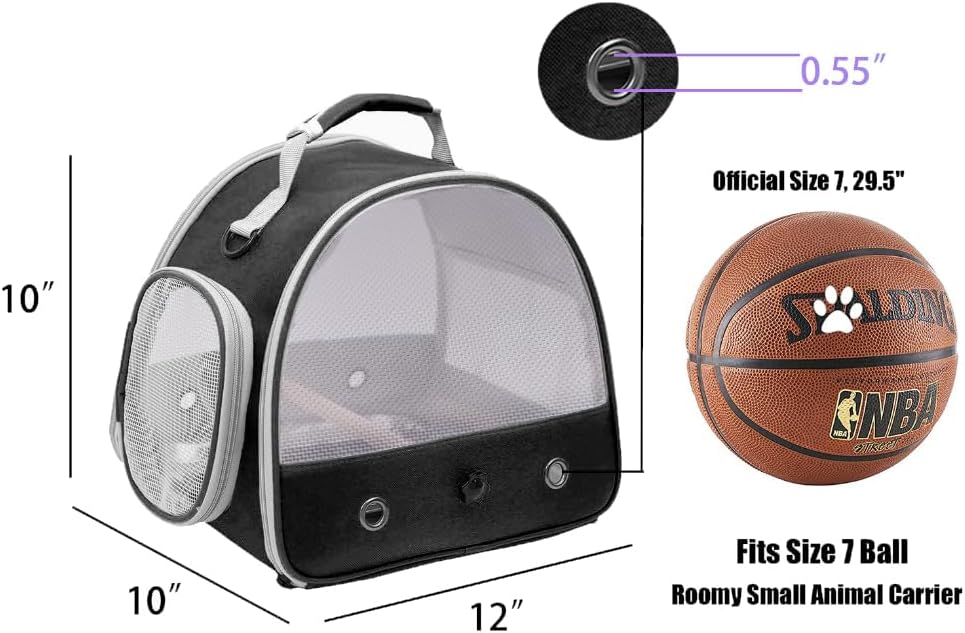 Transportkäfig für kleine Vögel, tragbare Transportbox für kleine Vögel, Papageien, Sittiche mit stehender Sitzstange und Edelstahltablett, zusammenklappbares seitliches Zugangsfenster 