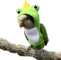 YANQIN Bird Costume Diaper Flight Suit Bee Shape Hoodie Clothes Cosplay Photo Prop for Parrots Parakeet Cockatiel Sun Conure, Small Animals Apparel (Bee with Diaper, Medium), Green (BPF1)