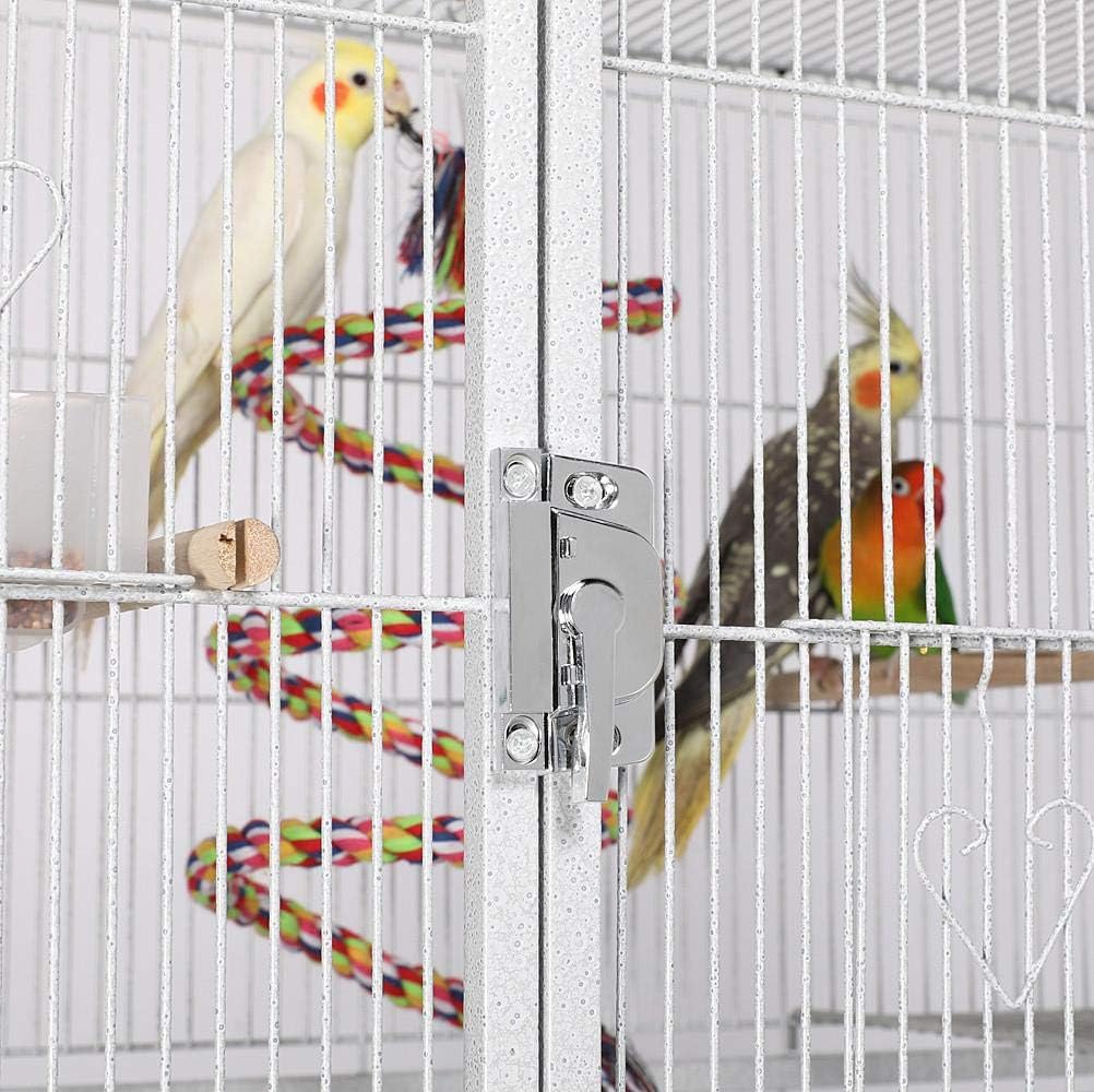 Yaheetech 69-Inch Extra Large Bird Cage Metal Parrot Cage for Mid-Sized Parrots Cockatiels Conures Parakeets Lovebirds Budgie Finch, Black