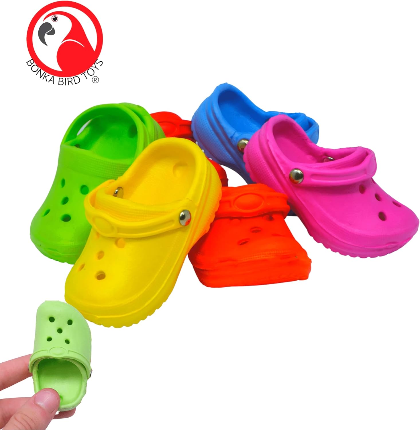 Bonka Bird Toys 4 Mini Sandals Foot Beak Chew Throw Parrot Parakeet Quaker Budgie Finch Cockatoo