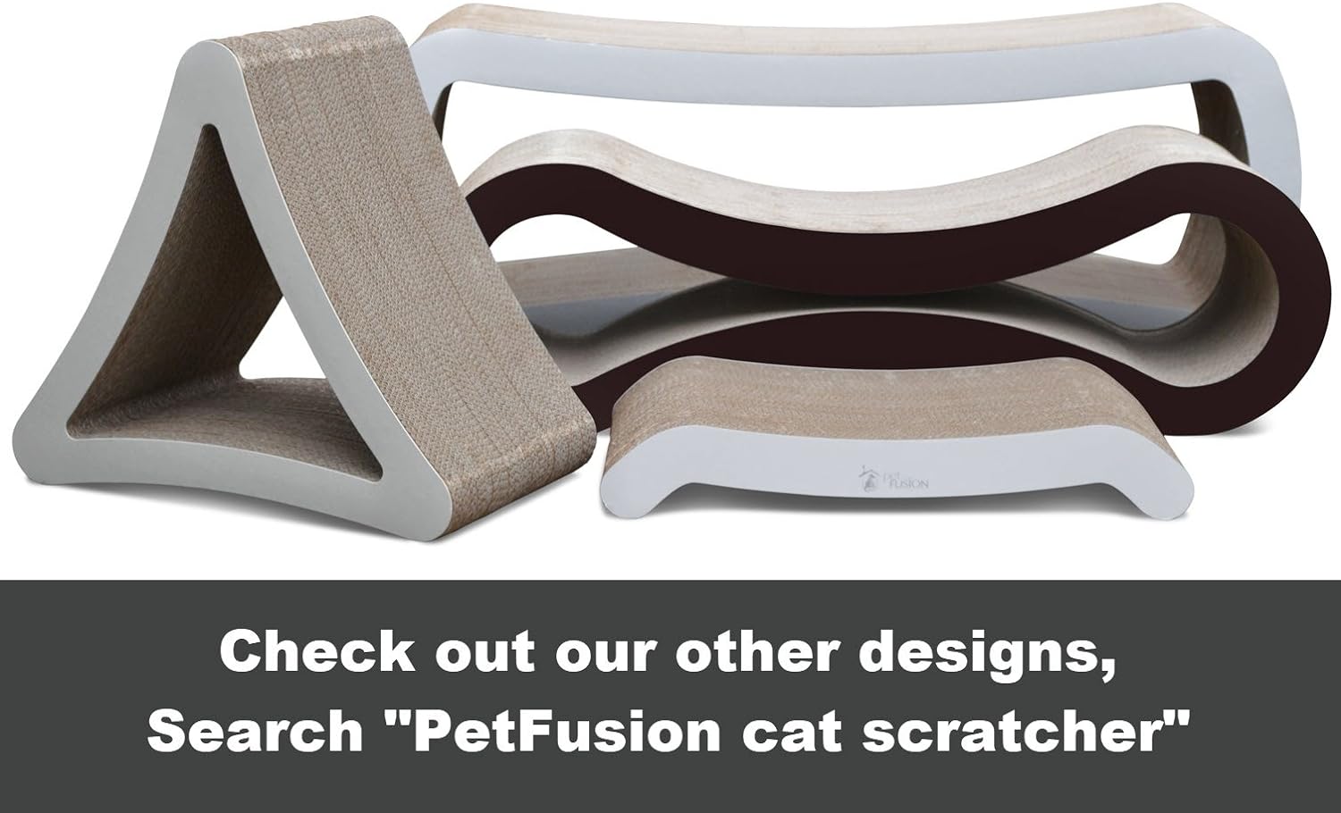 PetFusion Ultimate Cat Scratcher Lounge, Reversible Infinity Scratcher in Multiple Colors. Made from Recycled Corrugated Cardboard, Durable & Long Lasting. 1 Yr Warranty