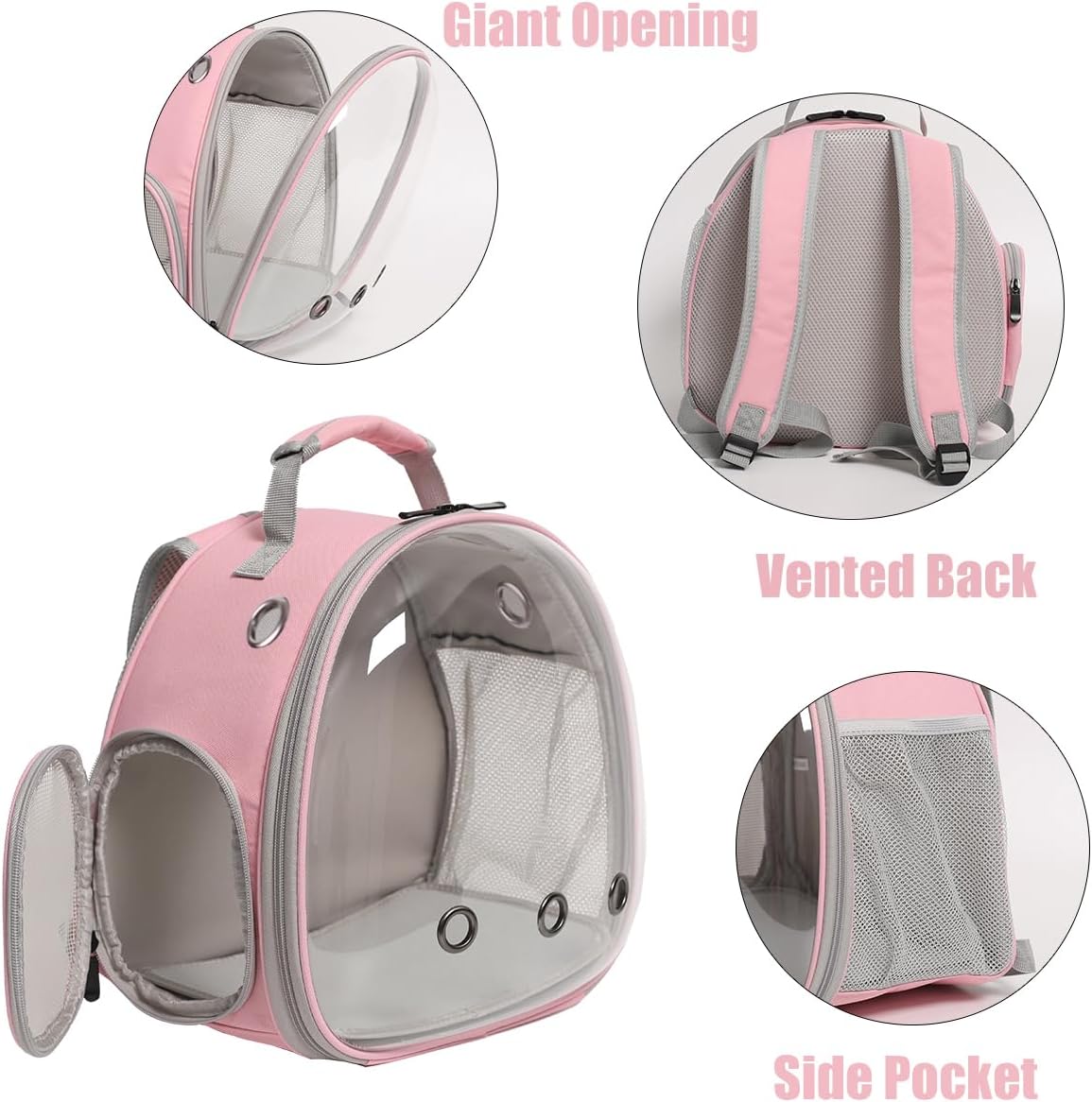 Bird Carrier Cage, Bird Travel Backpack with Stainless Steel Tray and Standing Perch