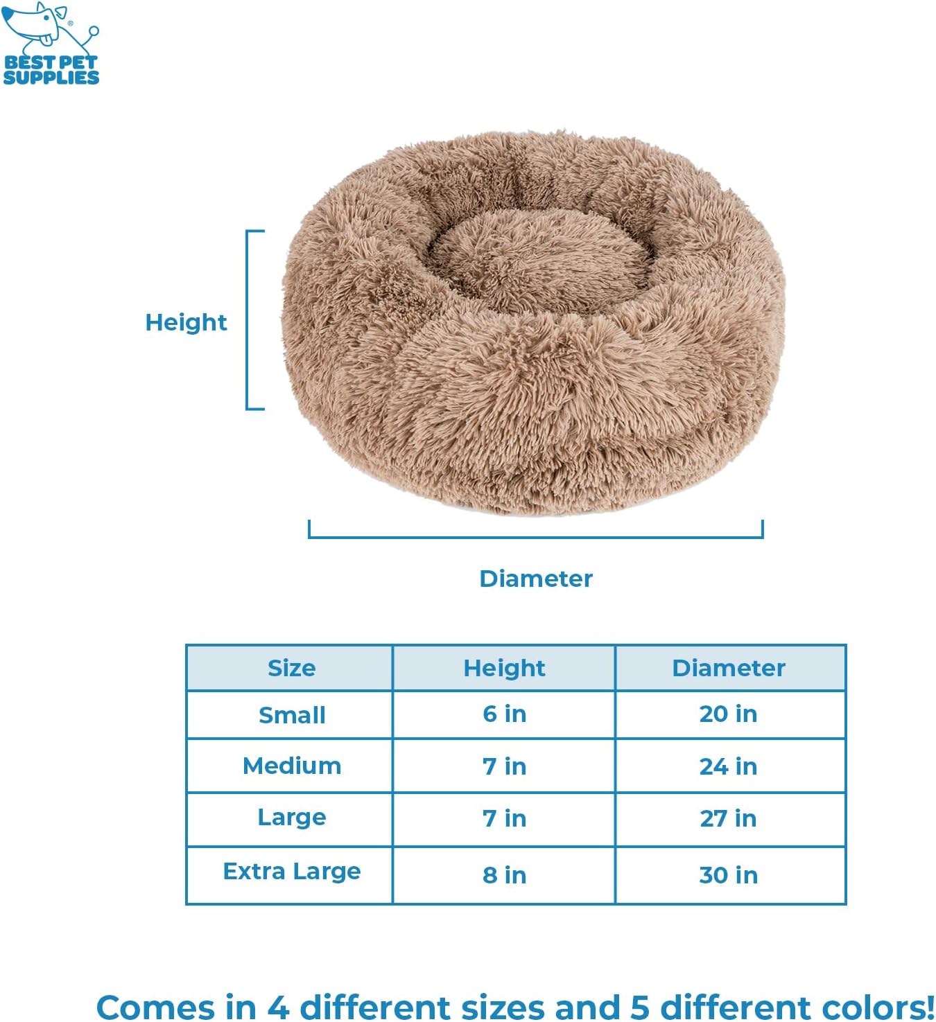 Haustierzelt – weiches Bett für Hunde und Katzen von Best Pet Supplies – Beige Cord, 19" x 19" x H: 19" 