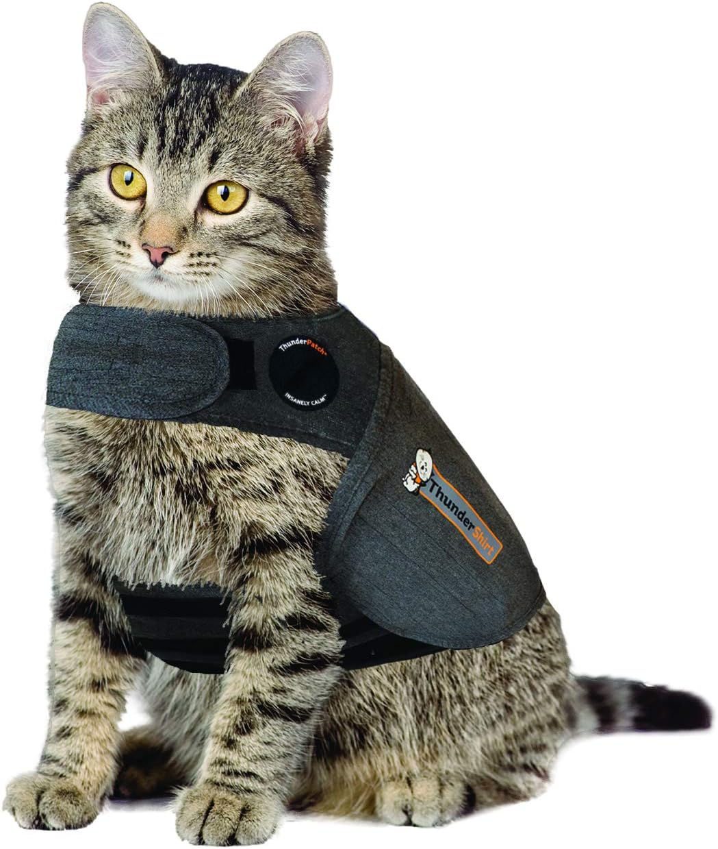 Thundershirt Classic Cat Anxiety Jacket, gris jaspeado, mediano (9 a 13 libras), THU-009 