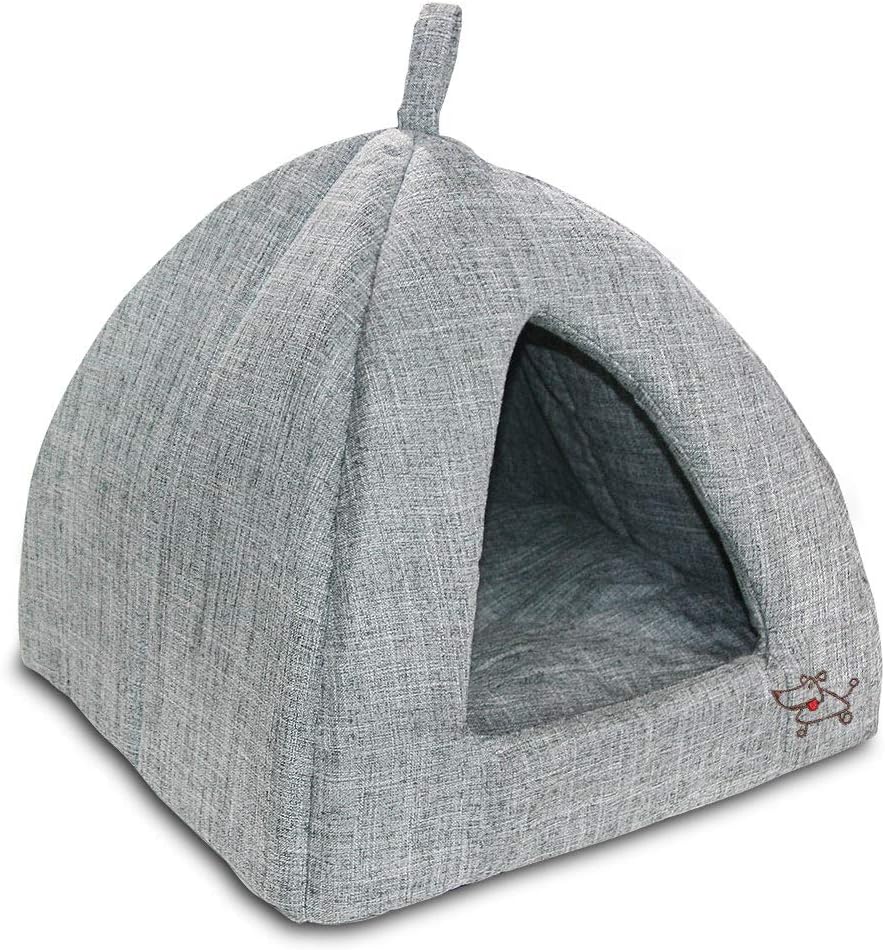 Pet Tent-Soft Bed for Dog and Cat by Best Pet Supplies - Beige Corduroy, 19" x 19" x H:19"