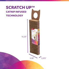 SmartyKat Scratch Up Rascador para Gatos Colgante Corrugado, Tecnología de Infusión de Hierba Gatera - Marrón, Ancho Individual 